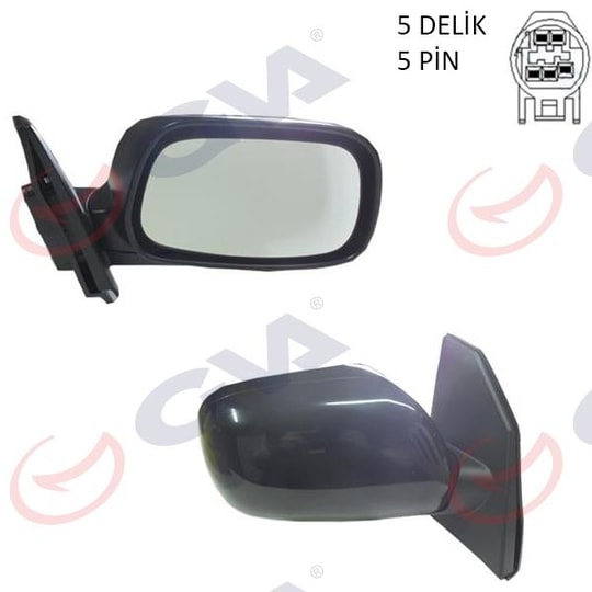 GVADış Dikiz Aynası Sağ Corolla 02 Elektrikli Isıtmalı Konveks 5 Fiş Vm-277EhrGVA 1071123