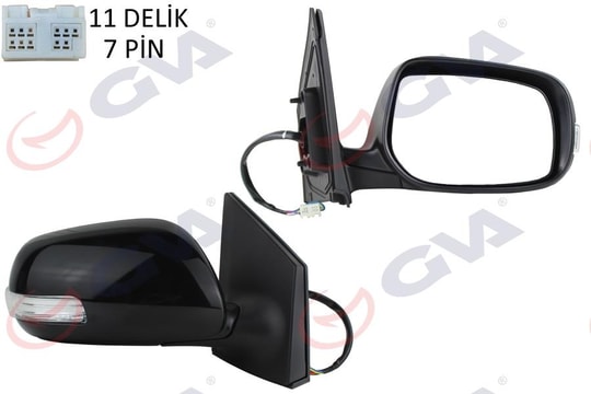 GVADış Dikiz Aynası Sağ Corolla 10 Elektrikli Isıtmalı Katlanır Sinyalli Astarlı Konveks 7 Fiş Vm-6264NebrGVA 1071141