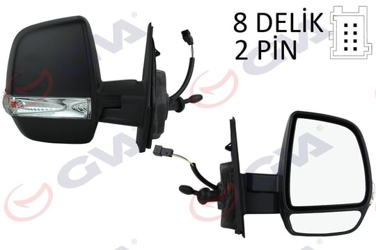GVADış Dikiz Aynası Sağ Doblo 11 Opel Combo 12 18 Mekanik Sinyalli Çift Cam Konveks Vm-669RGVA 1029159