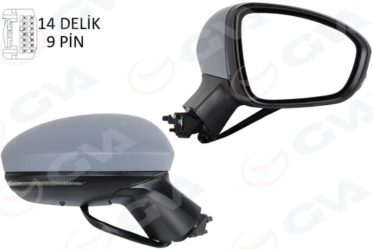 GVADış Dikiz Aynası Sağ Elektrikli Isıtmalı Sinyalli Sensörlü Astarlı Konveks Clıo V 19- 12H9pGVA 1014344