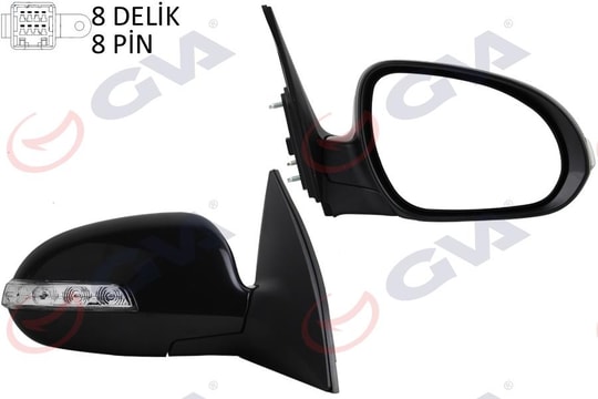 GVADış Dikiz Aynası Sağ İ30 07 Elektrikli Isıtmalı Katlanır Sinyalli Siyah Kapak KonveksGVA 1091375