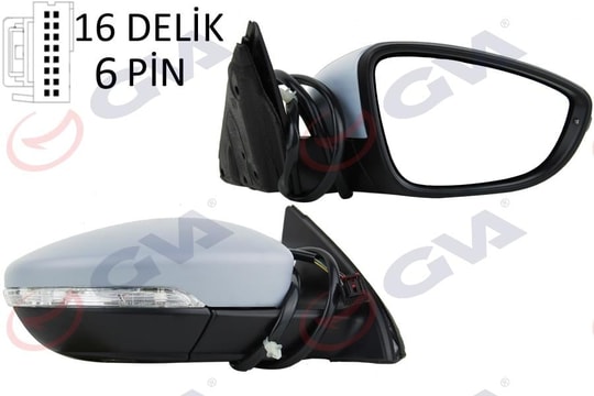 GVADış Dikiz Aynası Sağ Jetta 11 Elektrikli Isıtmalı Sinyalli Astarlı Konveks 7 Fiş Vm-6381EhprGVA 1075720