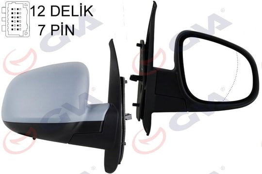 GVADış Dikiz Aynası Sağ Kangoo-Cıtan 13 Elektrikli Isıtmalı Sensörlü Astarlı Asferik 7 Fiş Vm-6132EhpasrGVA 1016320