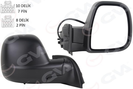 GVADış Dikiz Aynası Sağ Rıfter-Berlıngo 2019 Combo-Proace Cıty 19 Elektrikli Desenli Rezistanslı Otomatik Açma KapamaGVA 1045168