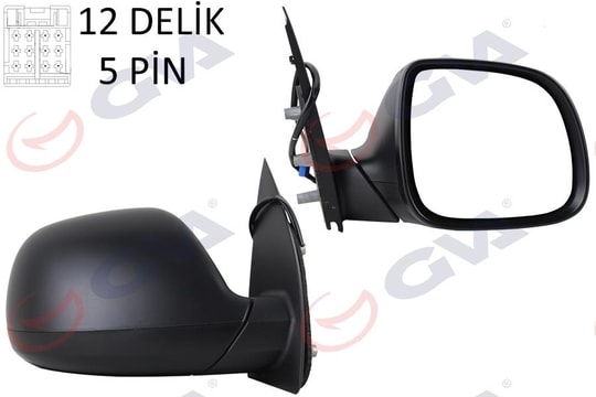 GVADış Dikiz Aynası Sağ Transporter T6 Caravelle 10 Elektrikli Isıtmalı Konveks 5 Fiş Vm-6196EhrGVA 1075545