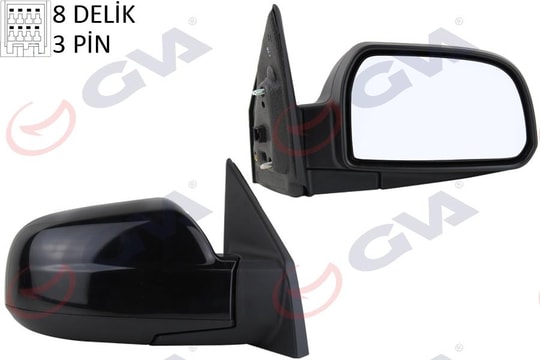 GVADış Dikiz Aynası Sağ Tucson 05 Elektrikli Konveks 3 Fiş Vm-455ErGVA 1091415