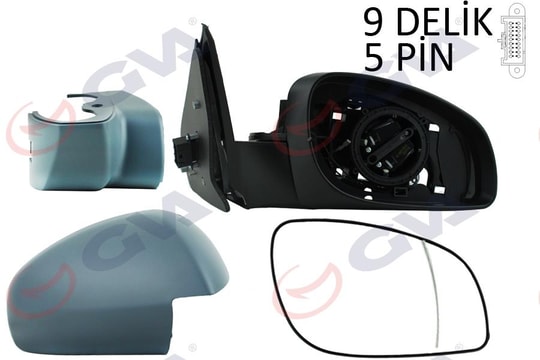GVADış Dikiz Aynası Sağ Vectra C 03 Elektrikli Isıtmalı Astarlı Asferik 5 Fiş Vm-966EhprGVA 1090335