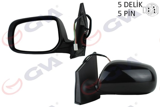 GVADış Dikiz Aynası Sol Corolla 08 Elektrikli Isıtmalı Astarlı Konveks 5 Fiş Vm-6263NehplGVA 1071131