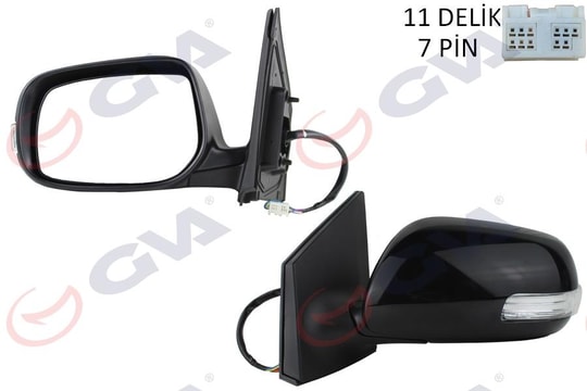 GVADış Dikiz Aynası Sol Corolla 10 Elektrikli Isıtmalı Katlanır Sinyalli Astarlı Asferik 7 Fiş Vm-6264NebalGVA 1071140