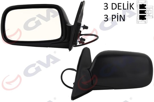 GVADış Dikiz Aynası Sol Corolla 97 Elektrikli Isıtmalı Konveks 3 Fiş Vm-278ElGVA 1071116