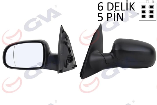 GVADış Dikiz Aynası Sol Corsa C 01 Elektrikli Isıtmalı Asferik 5 Fiş Vm-200EhalGVA 1090218