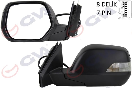 GVADış Dikiz Aynası Sol Crv 07 Elektrikli Isıtmalı Sinyalli Konveks 7 Fiş Vm-6278EhlGVA 1092210