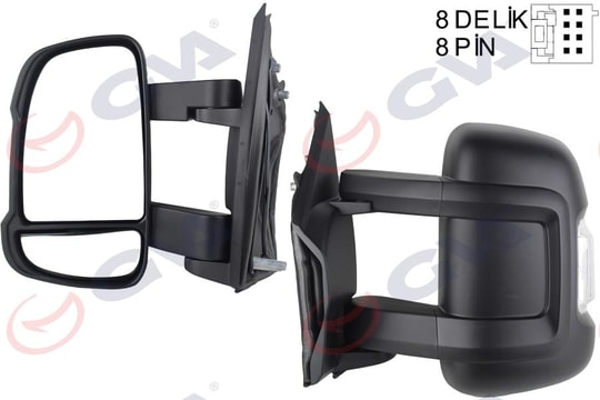 GVADış Dikiz Aynası Sol Ducato-Boxer-Jumper 06 Elektrikli Isıtmalı Sinyalli Orta Uzun Kol Konveks 8 Fiş Vm-6202EhlGVA 1027153