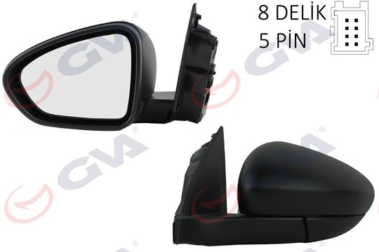 GVADış Dikiz Aynası Sol Egea 15- Elektrikli Isıtmalı Desenli Konveks 5 FişGVA 1029213
