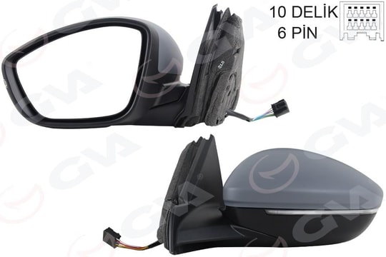 GVADış Dikiz Aynası Sol Elektrikli Isıtmalı Sinyalli Astarlı Konveks 208 19- Corsa F 19- 10H6pGVA 1090228