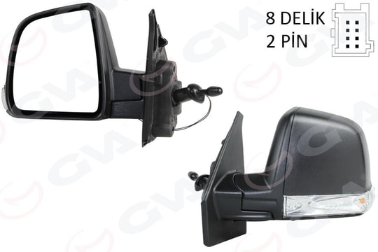 GVADış Dikiz Aynası Sol Fıat Doblo 11 Mekanik - Desenli - SinyalliGVA 1029183