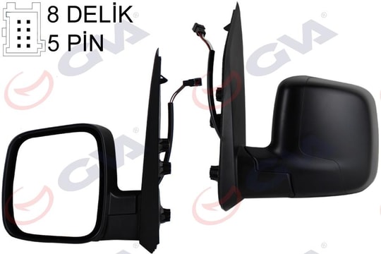 GVADış Dikiz Aynası Sol Fıorıno-Bıpper-Nemo 07 Elektrikli Isıtmalı Konveks 5 Fiş Vm-6115EhlGVA 1029331