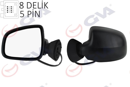 GVADış Dikiz Aynası Sol Logan Sw-Mcv 08 Elektrikli Isıtmalı Konveks 5 Fiş Vm-6801EhlGVA 1019151