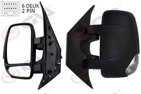 GVADış Dikiz Aynası Sol Master-Movano 10 Mekanik Dokunmatik Sinyalli Konveks Vm-971LGVA 1019261