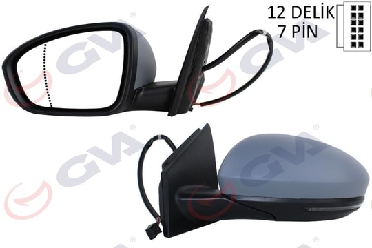 GVADış Dikiz Aynası Sol Megane Iv 15 Elektrikli Isıtmalı Sinyalli Astarlı Asferik Vm-6142EhpalGVA 1011431