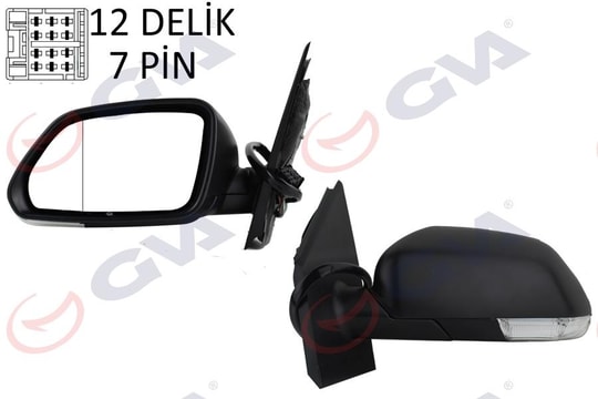 GVADış Dikiz Aynası Sol Polo 05 Elektrikli Isıtmalı Asferik 5 Fiş Vm-377EhalGVA 1075446