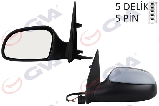 GVADış Dikiz Aynası Sol Saxo 96 Elektrikli Isıtmalı Astarlı Konveks 5 Fiş Vm-144EhplGVA 1050761