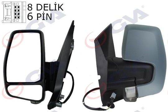 GVADış Dikiz Aynası Sol Transit Custom V362 12 17 Elektirikli Isıtmalı Astarlı SinyalliGVA 1032217