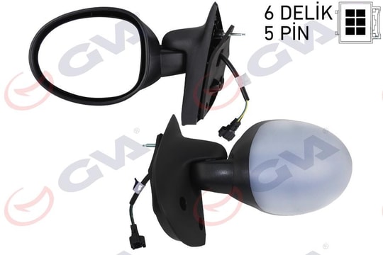 GVADış Dikiz Aynası Sol Twingo I 92-07 Elektrikli Isıtmalı KonveksGVA 1017113