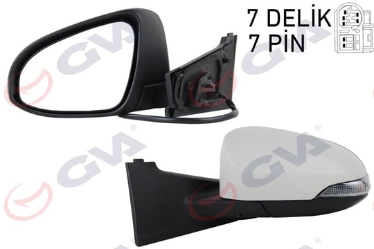 GVADış Dikiz Aynası Sol Yaris 11 Elektrikli Isıtmalı Sinyalli Astarlı Konveks Vm-6265EhplGVA 1071222