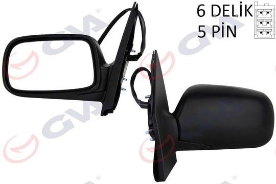 GVADış Dikiz Aynası Sol Yaris 99 Elektrikli Isıtmalı Konveks 5 Fiş Vm-261EhlGVA 1071203