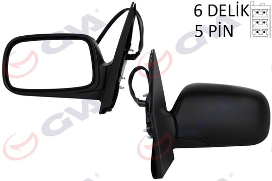 GVADış Dikiz Aynası Sol Yaris 99 Elektrikli Isıtmalı Konveks 5 Fiş Vm-261EhlGVA 1071203