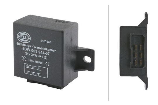 HELLAFlaşör Ünitesi.Elektronik.Romörkler İçin.Tutucu İle.6-Kutuplu.UniversalHELLA 4DW003944071