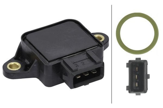 HELLAGaz Kelebeği Konumu Sensörü.12V.Sürtünme Potansiyometresi.3-Kutuplu.UniversalHELLA 6PX008476331