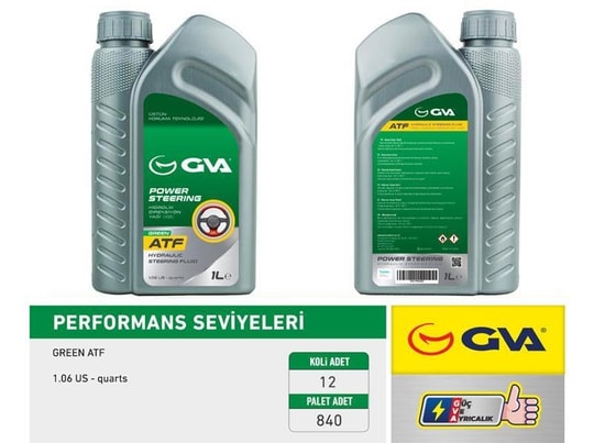 GVAHidrolik Direksiyon Yağı Atf Yeşil 1 LtGVA 9920620