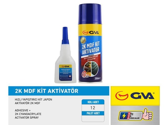 GVAHızlı Yapıştırıcı Kit Japon Aktivatör 2K Mdf 200 MlGVA 9915400