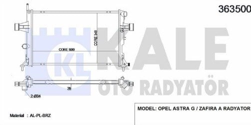 KALEKALE MARKA SU RADYATÖRÜ MANUEL BRAZING363500