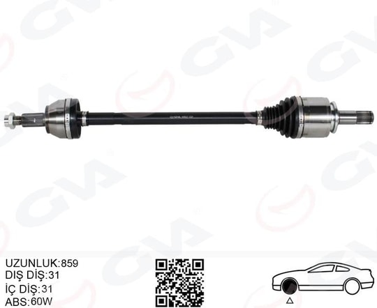 GVAKomple Aks Arka Sağ Defender L663 Dıscovery 5 L462 R.R 4 Vogue L405 R.R Sport 2 L494 859MmGVA 4499221