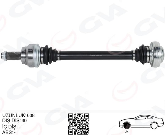 GVAKomple Aks Arka Sağ/Sol Bmw X5 F15 X6 E71 E72 638MmGVA 4499206