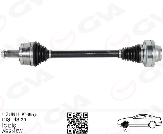 GVAKomple Aks Arka Sağ/Sol Range Rover 3 Vogue L322 02 12 692MmGVA 4499227