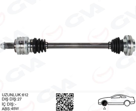 GVAKomple Aks Arka Sol Bmw E81 E82 E87 E90 E91 E92 E93 612Mm Otom. Sanz.GVA 4499184