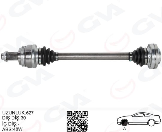 GVAKomple Aks Arka Sol Bmw X3 E83 04 627MmGVA 4499204