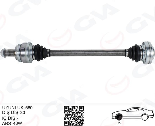 GVAKomple Aks Arka Sol Bmw X3 E83 04 680MmGVA 4499205