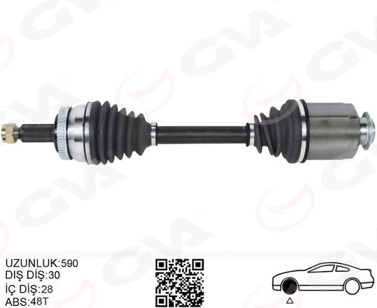 GVAKomple Aks Ön Sag Abslı Hyundaı Ix35 2.0 Crdı A-T 10- -Kıa Sportage 2.0 Crdı A-T 10-GVA 4491212