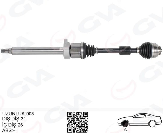 GVAKomple Aks On Sag Bmw F45 F48 Mını Countryman F60 Mını Clubman F54 903Mm 31608626886GVA 4499228
