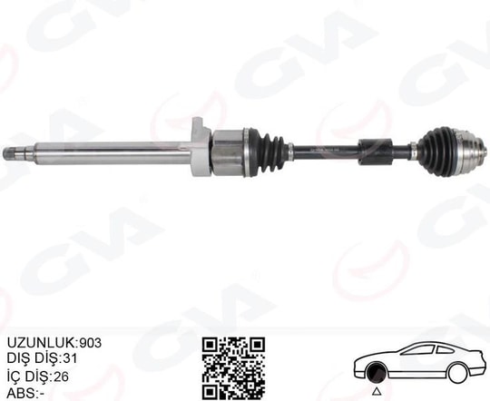 GVAKomple Aks On Sag Bmw F45 F48 Mını Countryman F60 Mını Clubman F54 903Mm 31608626886GVA 4499228