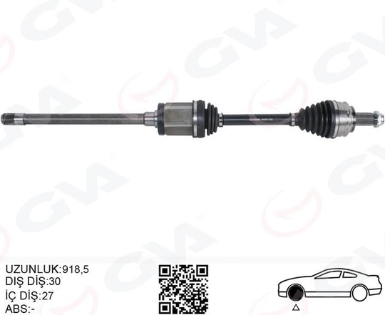 GVAKomple Aks Ön Sağ Bmw X3 E83 04 11 918.5MmGVA 4499180