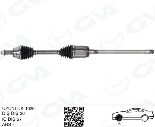 GVAKomple Aks Ön Sağ Bmw X5 E70 X6 E71 E72 1020MmGVA 4499187
