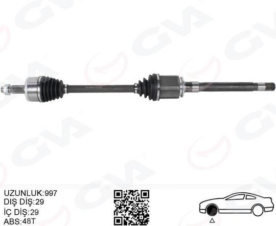 GVAKomple Aks Ön Sağ Dıscovery 3 L319 Dıscovery 4 L319 R.R Sport I L320 997MmGVA 4499214