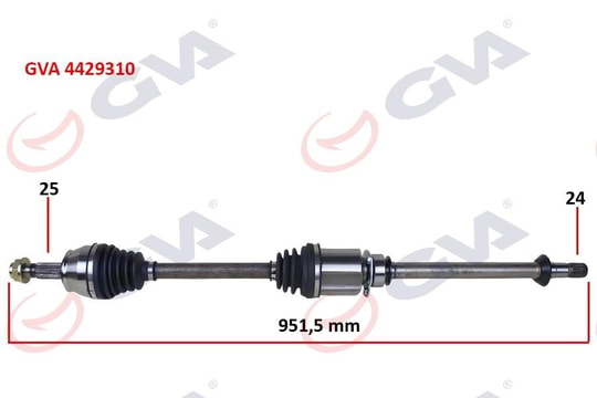 GVAKomple Aks Ön Sağ Egea 1.3 Mjt Mt 15- İç Aks KafalıGVA 4429310