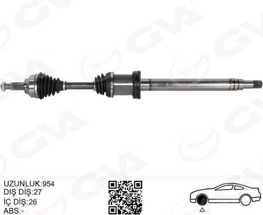 GVAKomple Aks Ön Sağ Jaguar X-Type I X400 2.2 D 954MmGVA 4499212